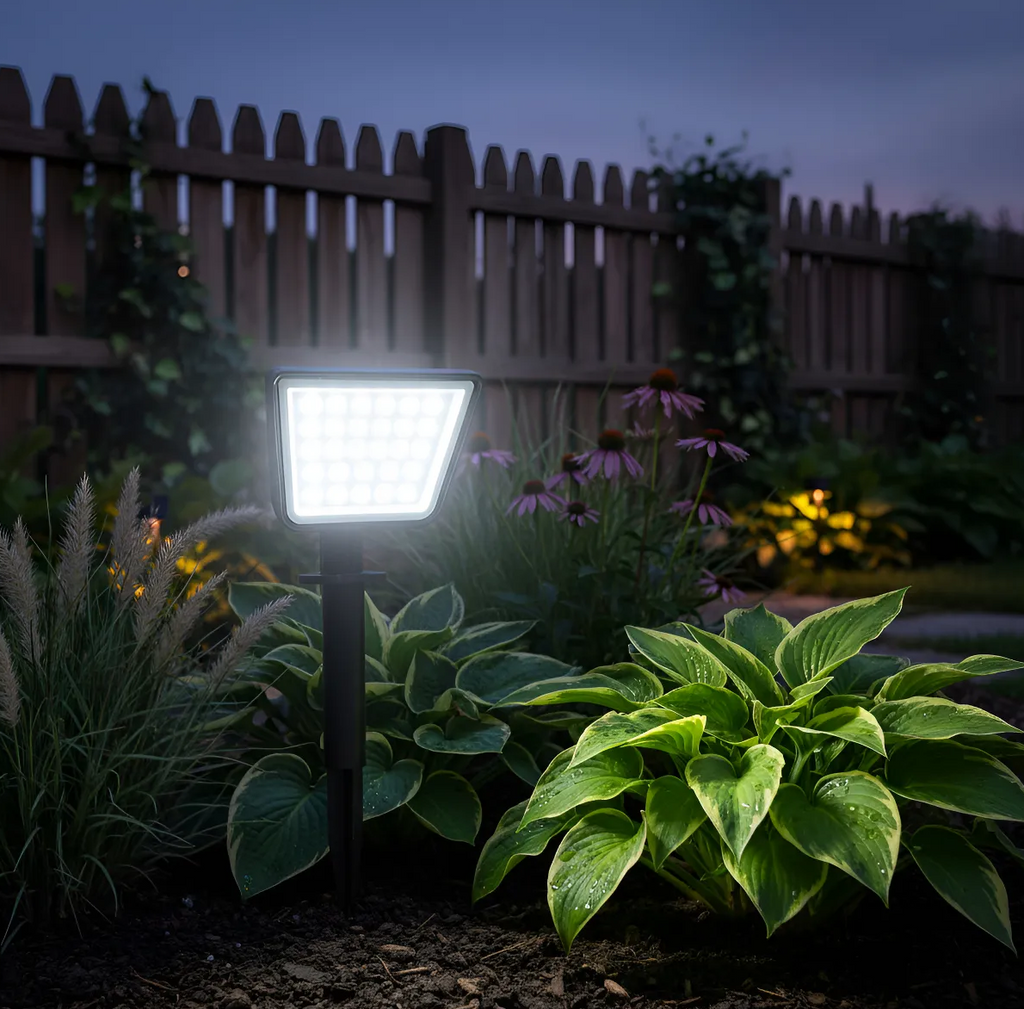 Estaca Led Luz Solar Fria 5w Lampara Exterior